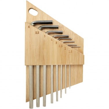 Logo trade promotional items image of: Allen bamboo hex key tool set