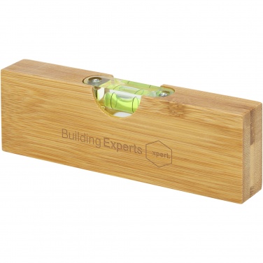 Logo trade corporate gifts image of: Flush bamboo spirit level with bottle opener
