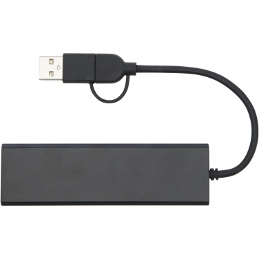 Logo trade promotional merchandise image of: Rise RCS recycled aluminium USB 2.0 hub
