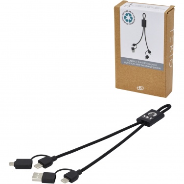 Logotrade promotional merchandise picture of: Connect 6-in-1 RCS recycled aluminium 45W quick charge & data transfer cable