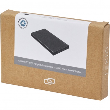 Logotrade promotional gifts photo of: Connect 5000 mAh recycled aluminium power bank 