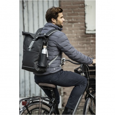 Logotrade advertising product image of: Aqua 15" GRS recycled water resistant roll-top bike bag 20L