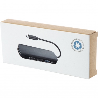 Logotrade corporate gifts photo of: Loop RCS recycled plastic multimedia adapter USB 2.0-3.0 with HDMI port