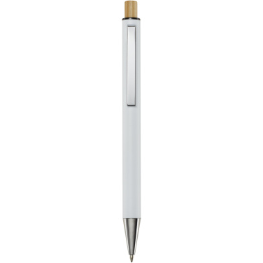 Logo trade promotional merchandise photo of: Cyrus recycled aluminium ballpoint pen (black ink)