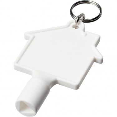 Logo trade promotional items picture of: Maximilian house-shaped recycled utility key keychain