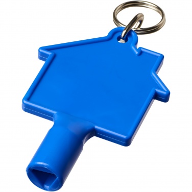 Logo trade promotional giveaway photo of: Maximilian house-shaped recycled utility key keychain