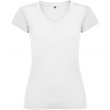 Logo trade promotional gifts image of: Victoria short sleeve women's v-neck t-shirt