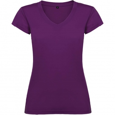 Logo trade promotional merchandise photo of: Victoria short sleeve women's v-neck t-shirt