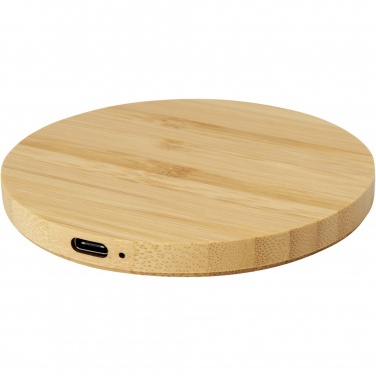 Logo trade promotional gift photo of: Essence 15W bamboo wireless charging pad