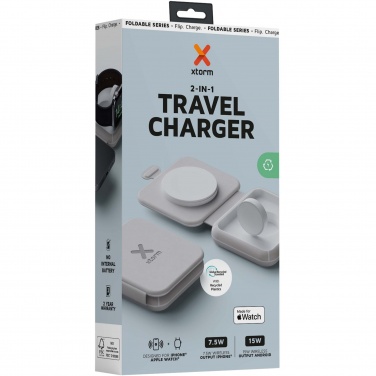 Logotrade corporate gift image of: Xtorm XWF21 15W foldable 2-in-1 wireless travel charger
