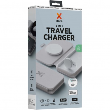 Logotrade promotional gifts photo of: Xtorm XWF31 15W foldable 3-in-1 wireless travel charger