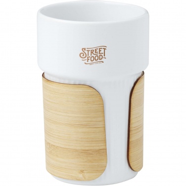 Logo trade promotional products image of: Tumbler Fika 340 ml with bamboo sleeve
