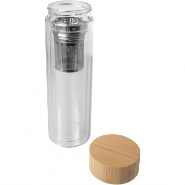 Logotrade promotional merchandise photo of: Bailey 400 ml borsilicate glass infuser bottle with bamboo lid
