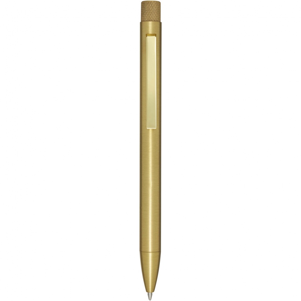 Logo trade promotional giveaways picture of: Beatriz recycled brass ballpoint pen