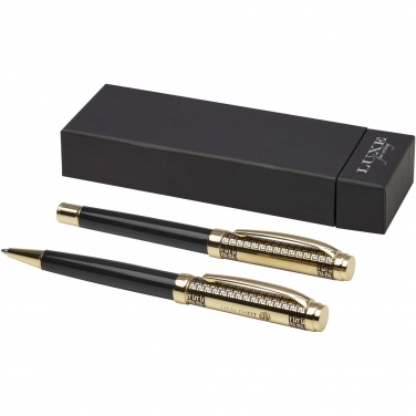 Logo trade promotional merchandise image of: Legato ballpoint and rollerball pen set