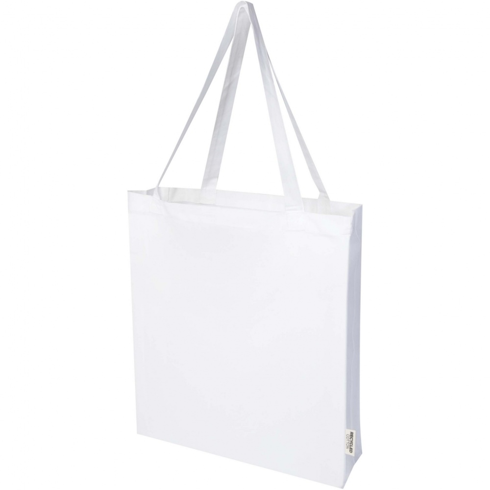 Logotrade promotional products photo of: Madras 140 g/m² GRS recycled cotton gusset tote bag