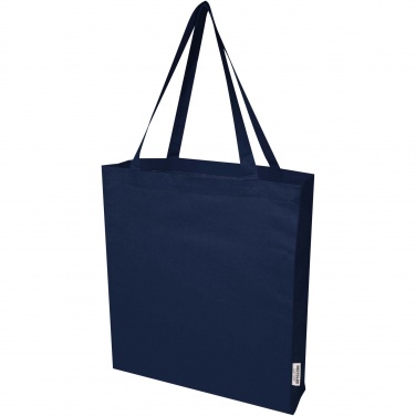Logotrade promotional product picture of: Madras 140 g/m² GRS recycled cotton gusset tote bag