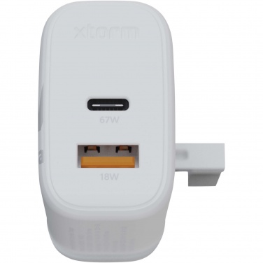 Logo trade business gifts image of: Xtorm XEC067G GaN² Ultra 67W wall charger - UK plug