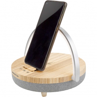 Logo trade advertising products picture of: Prixton 4-in-1 10W Bluetooth® speaker with LED light and wireless charging base