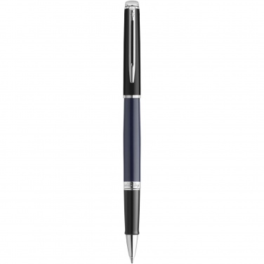 Logotrade promotional item image of: Hemisphere colour blocking rollerball pen with palladium trim