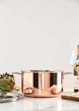 Logo trade promotional giveaways picture of: VINGA Baron copper saucepan
