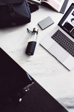 Logo trade corporate gift photo of: VINGA Lean Glass Water Bottle