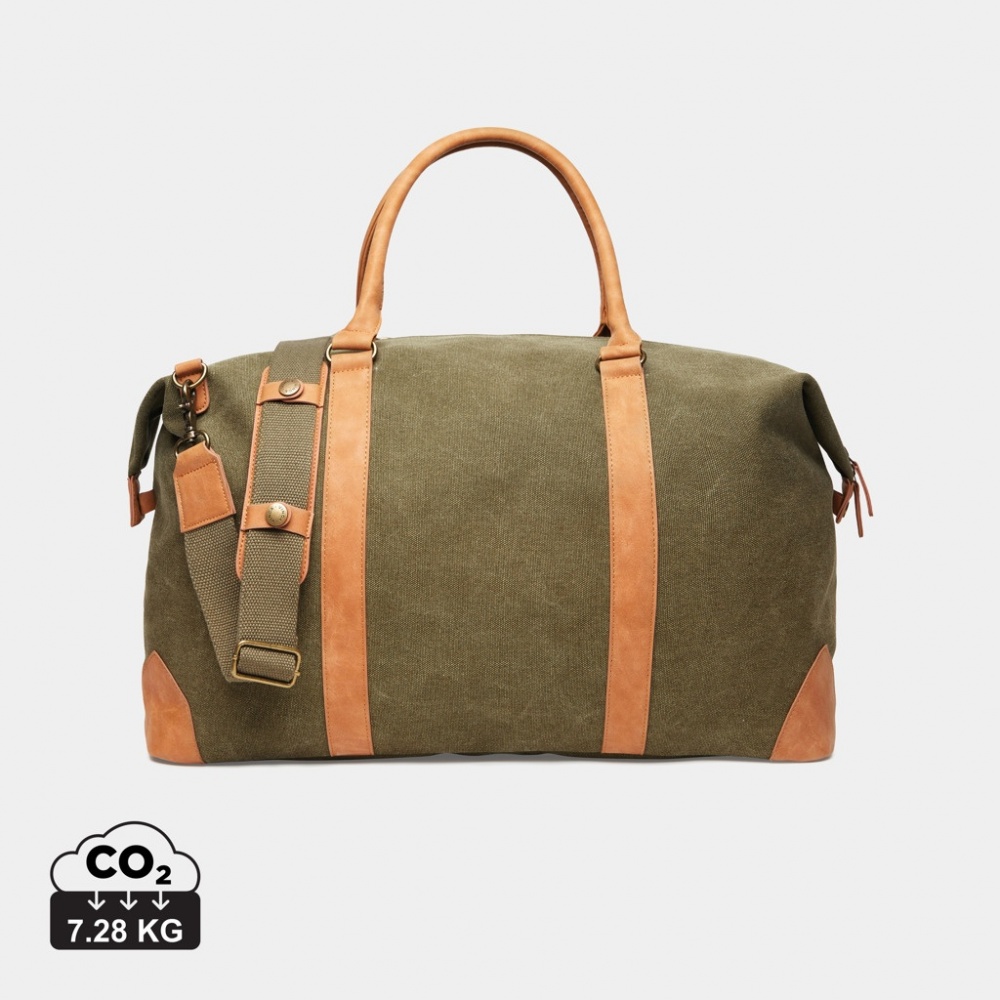 Logo trade advertising products image of: VINGA Bosler RCS recycled canvas weekend bag