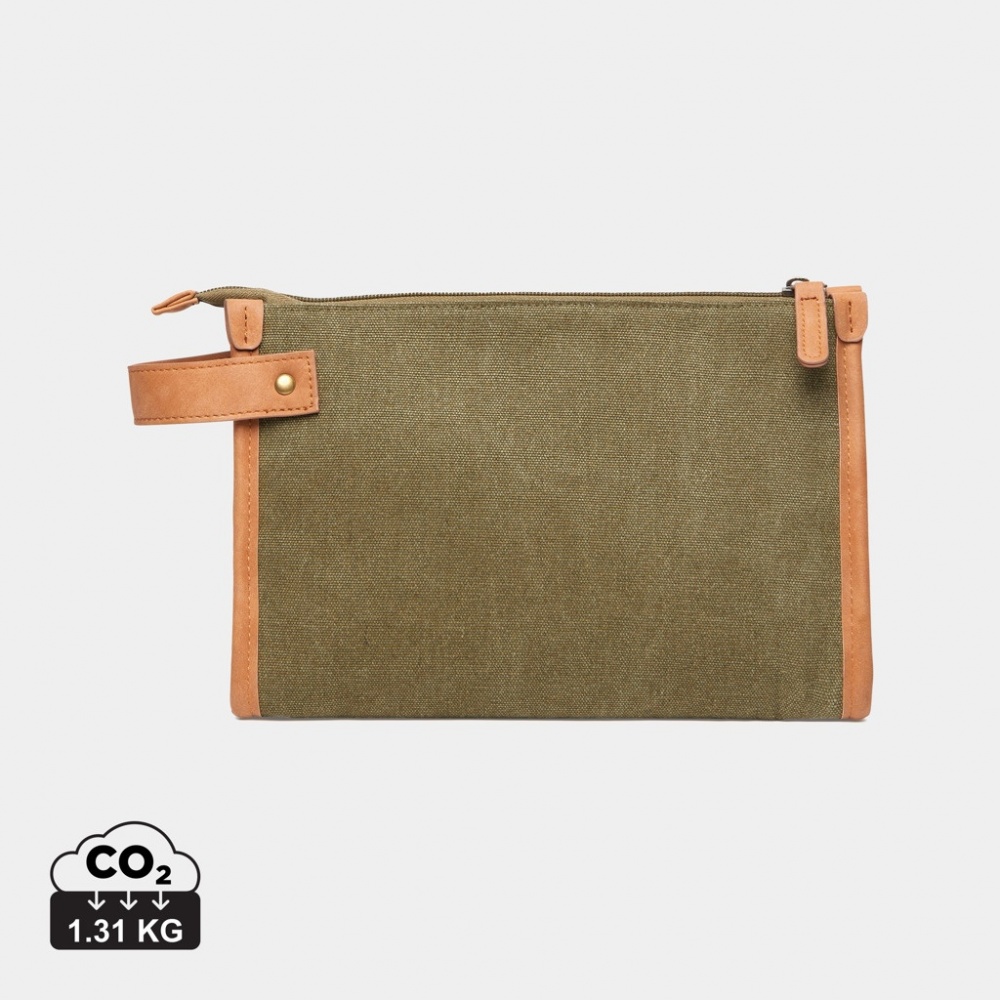 Logotrade promotional merchandise image of: VINGA Bosler GRS recycled canvas toiletry bag