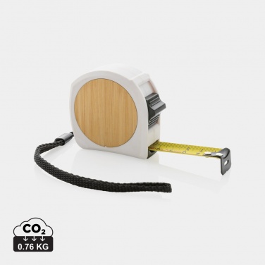 Logotrade corporate gift image of: RCS recycled plastic bamboo tape 5M/19mm