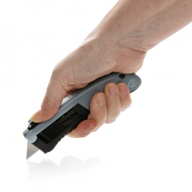 Logo trade promotional merchandise photo of: RCS certified recycled plastic Auto retract safety knife