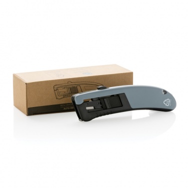 Logo trade advertising product photo of: RCS certified recycled plastic Auto retract safety knife