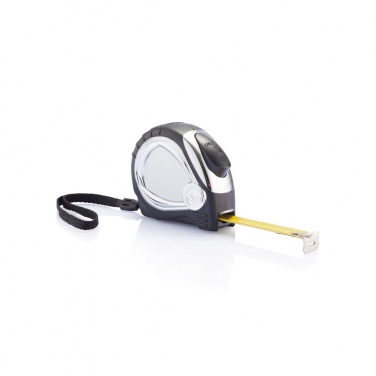 Logo trade promotional items picture of: Chrome plated auto stop tape measure