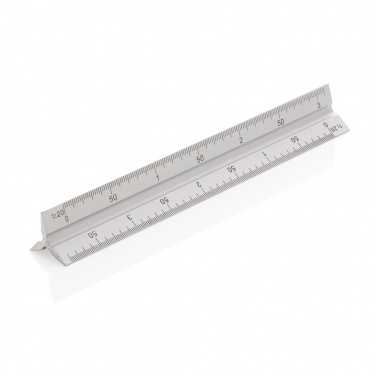 Logo trade promotional gift photo of: 15cm. Aluminum triangular ruler