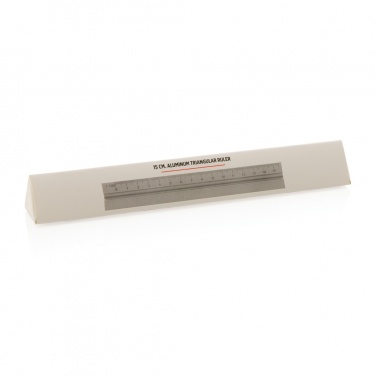 Logo trade promotional merchandise photo of: 15cm. Aluminum triangular ruler