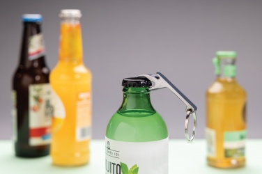 Logotrade advertising product image of: RCS recycled zinc alloy bottle opener keychain