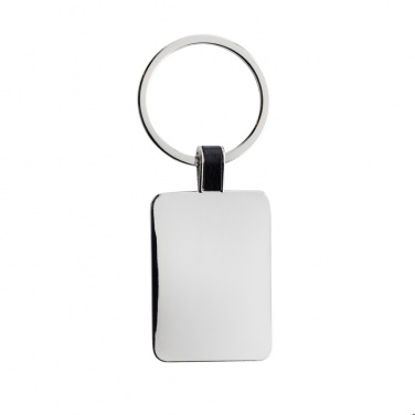 Logo trade promotional products picture of: RCS recycled zinc alloy rectangle keyring