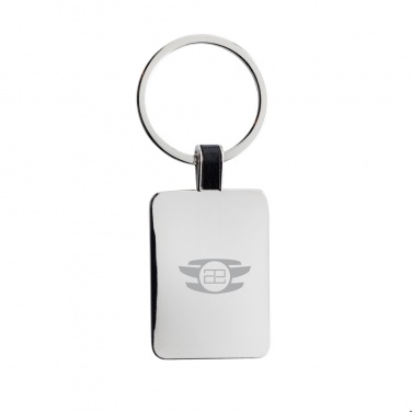 Logo trade advertising products image of: RCS recycled zinc alloy rectangle keyring