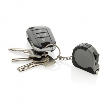Logo trade promotional products image of: MeasureMate RCS reycled ABS 1 meter tape keychain