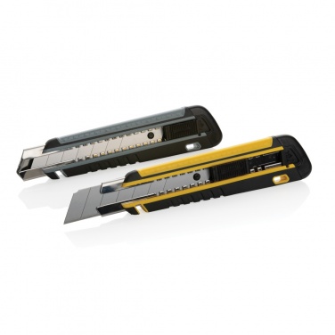 Logo trade promotional gift photo of: Refillable RCS rplastic heavy duty snap-off knife soft grip