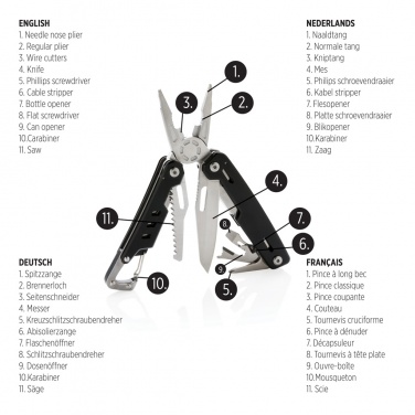 Logotrade promotional merchandise image of: Solid multitool with carabiner