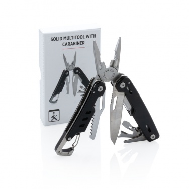 Logo trade promotional giveaway photo of: Solid multitool with carabiner