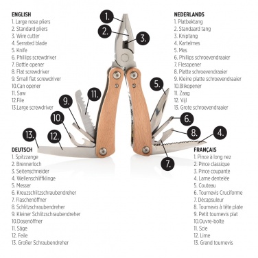 Logo trade promotional gift photo of: Wood multitool