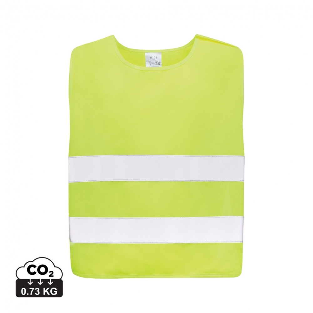 Logotrade promotional item picture of: GRS recycled PET high-visibility safety vest 7-12 years