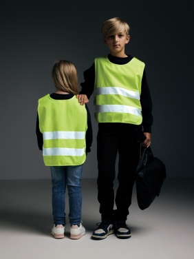Logo trade promotional merchandise photo of: GRS recycled PET high-visibility safety vest 7-12 years