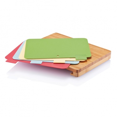 Logo trade promotional items image of: Cutting board with 4pcs hygienic boards