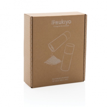 Logotrade promotional giveaway picture of: Ukiyo bamboo salt and pepper mill set
