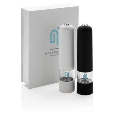 Logo trade promotional item photo of: Electric pepper and salt mill set
