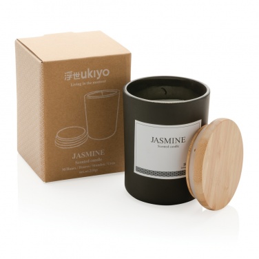 Logotrade advertising product image of: Ukiyo deluxe scented candle with bamboo lid