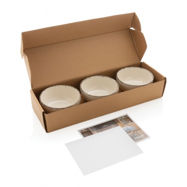 Logo trade promotional gifts image of: Ukiyo 3pc serving bowl set with bamboo tray