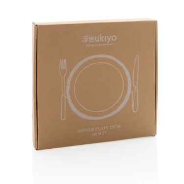 Logo trade promotional giveaways picture of: Ukiyo dinner plate set of 2